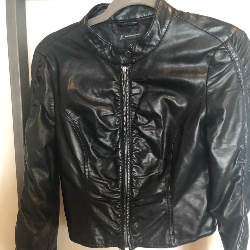 Black leather jacket